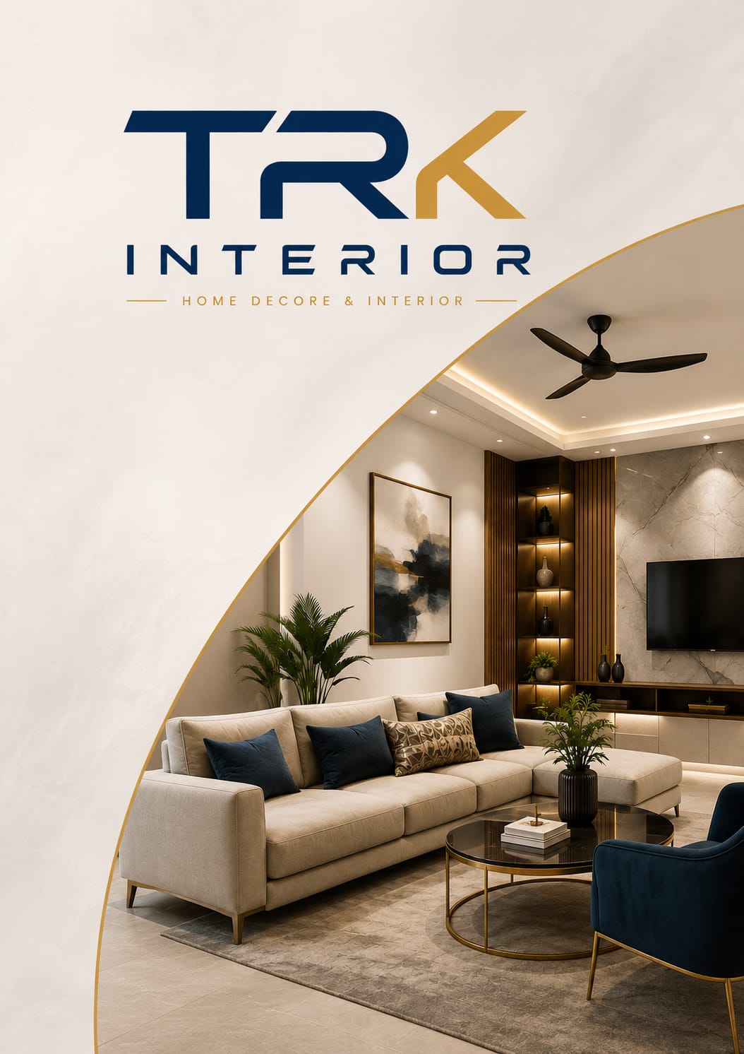 Luxury living room interior by TRK Interior